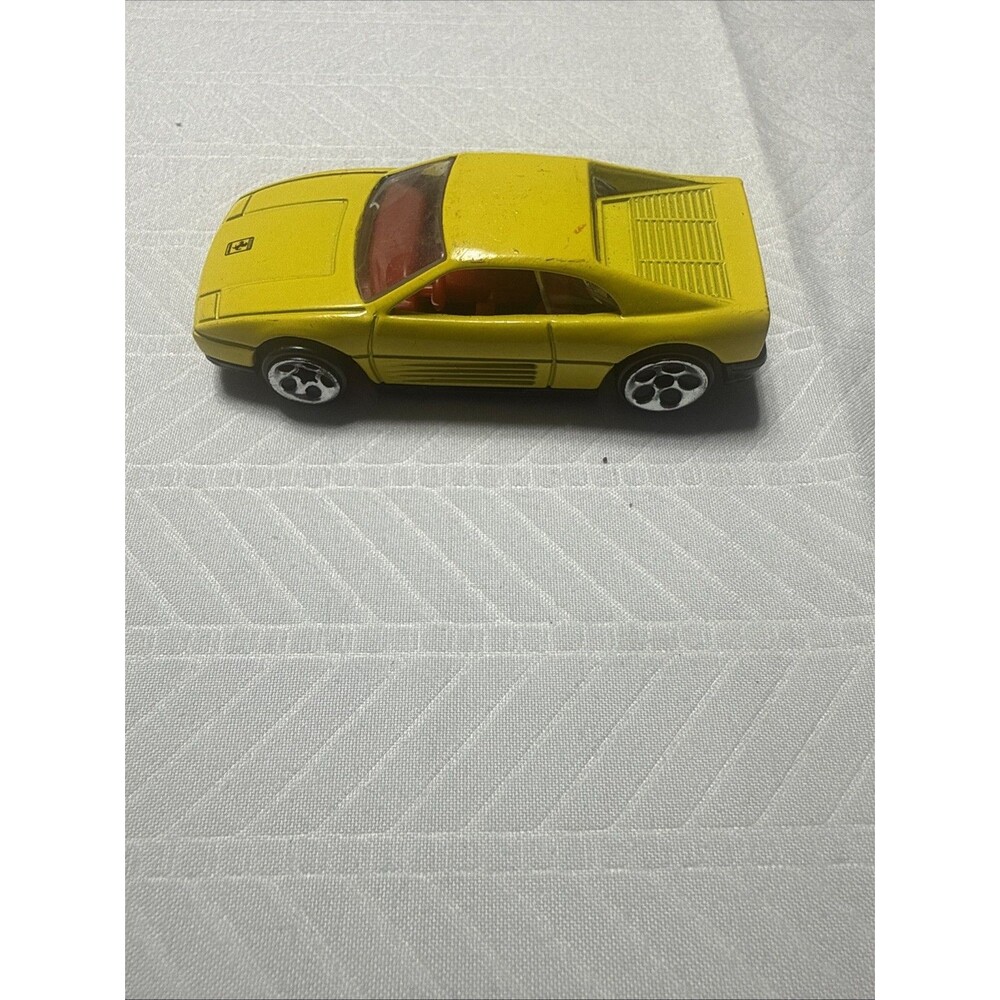 Hot Wheels 1998 Ferrari 348 Yellow Diecast Car 1:64 Scale Mattel Vintage Toy